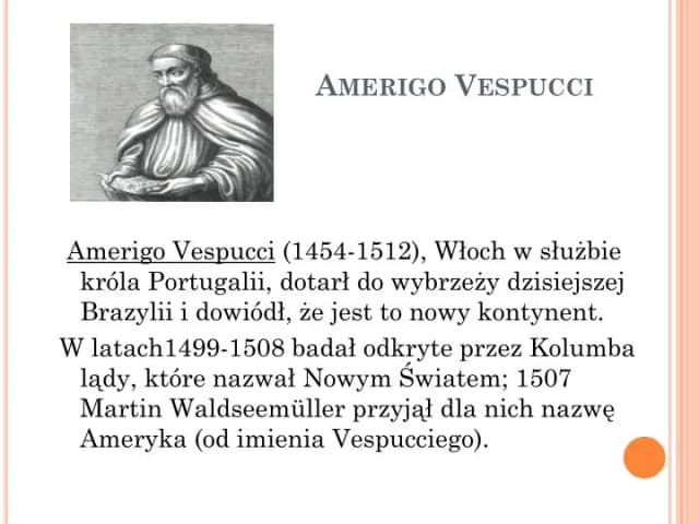 Amerigo Vespucci – Kto odkrył Amerykę i kiedy miały miejsce jego wyprawy? Amerigo Vespucci – Kto odkrył Amerykę i kiedy miały miejsce jego wyprawy?