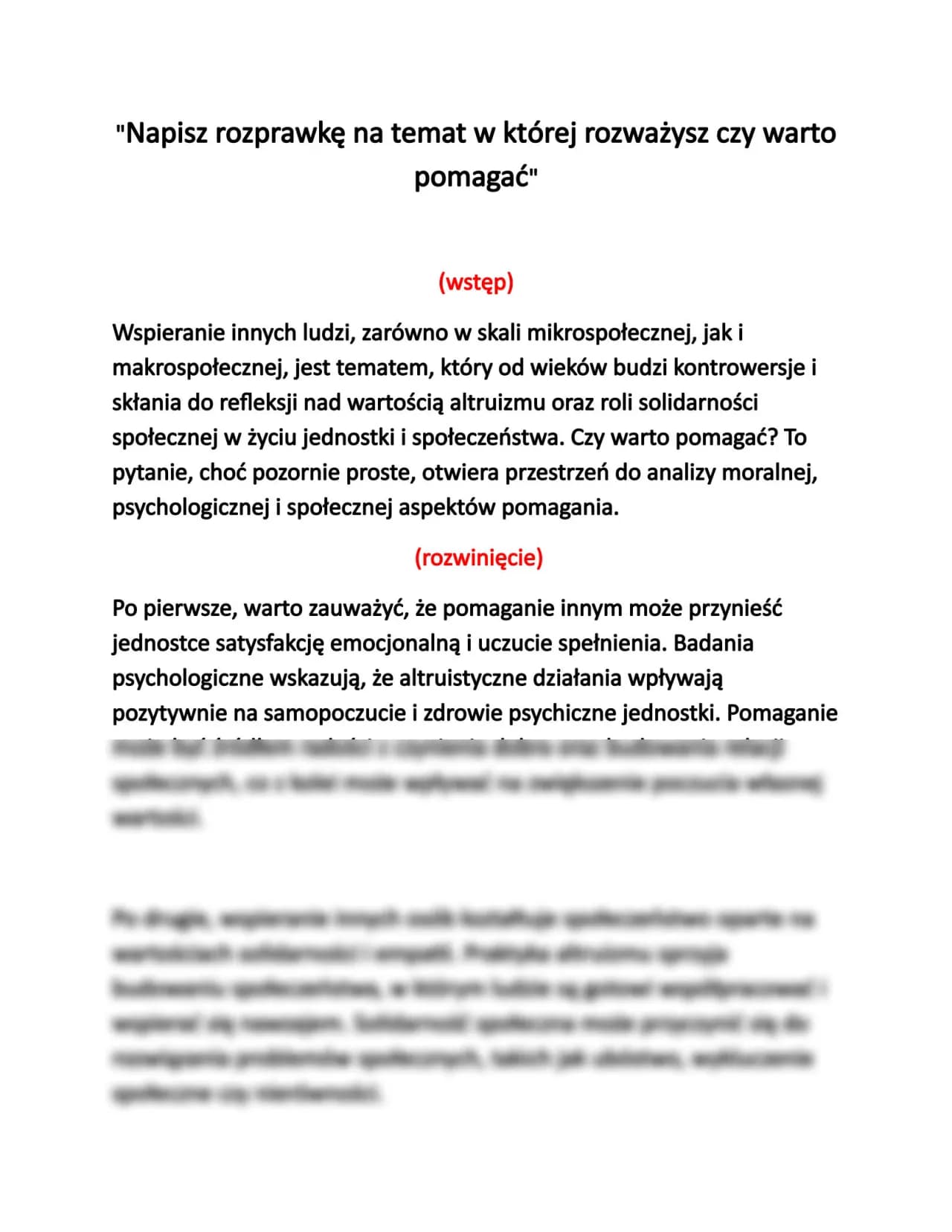 Czy warto pomagać innym? Argumenty za altruizmem w życiu codziennym Czy warto pomagać innym? Argumenty za altruizmem w życiu codziennym